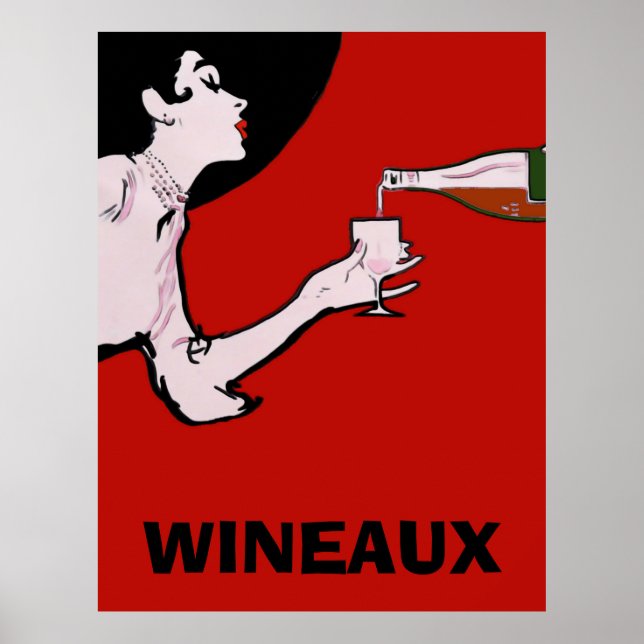 Wineaux Vintage Lady Posters (Frente)