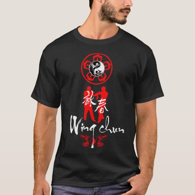 Wing Chun Kung Fu Elements Martial Arts T-Shirt (Frente)