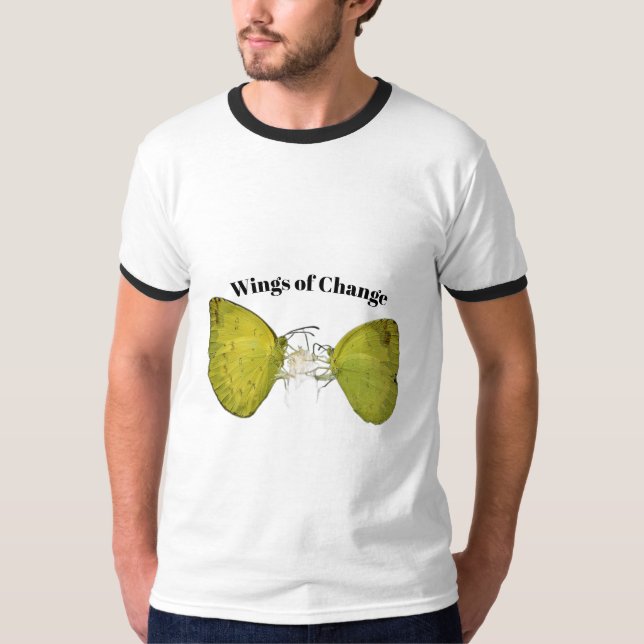 Wings of Change | Butterfly Nature Graphic T-shirt (Frente)