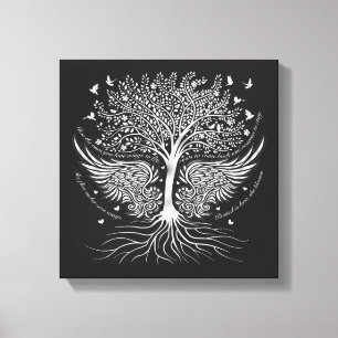 Wings To Fly and Tree with Roots Canvas