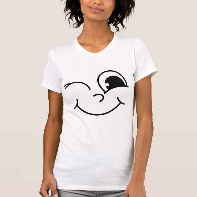Winking face T-shirt (Frente)