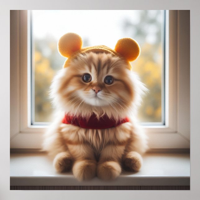 Winnie the Pooh Cat V7 Poster (Frente)