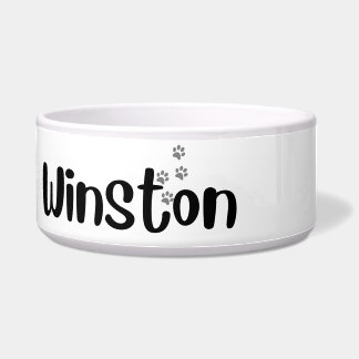Winston - cães e gatos - tigela personalizada