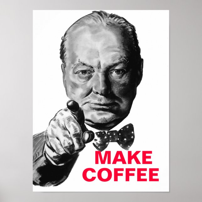 Winston Churchill Personalizado Poster (Frente)