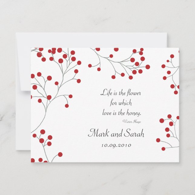 Winter Berry White RSVP (Frente)