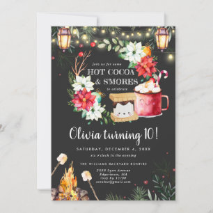 Winter Bonfire Birthday   Chocolate quente e S'mor