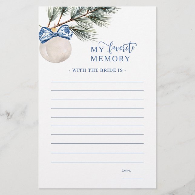 Winter Chinoiserie Arco My Favorite Memory Game (Frente)