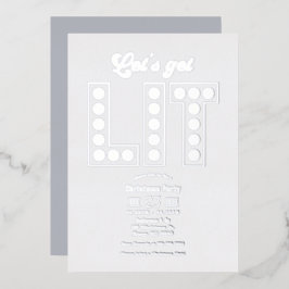 Winter Cloud Let's Get Lit Retro Christmas Party