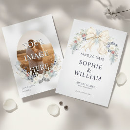 Winter Floral Photo Save The Date
