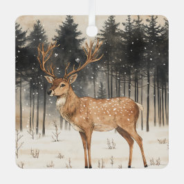 Winter Majestade Stag Winter Scense