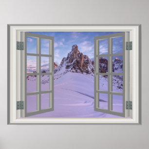 Winter Mountain USA Legal Fab Window Poster