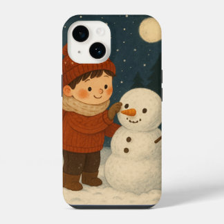 Winter Night Snowman
