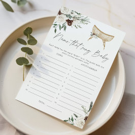 Winter Nursery Nomeie esse jogo de chá de fraldas 