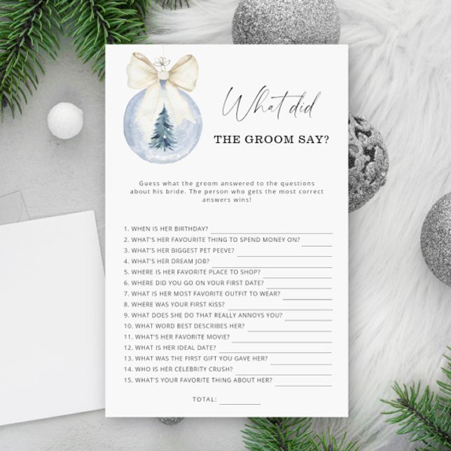 Winter O que o noivo disse jogo de noiva? (Criador carregado)