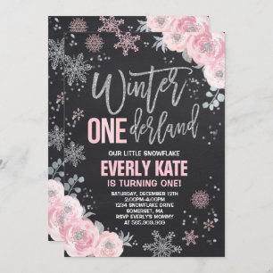 Winter ONEderland Birthday - Convite para Prata Ro