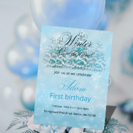 Winter Onederland Primeiro Convite de Aniversário