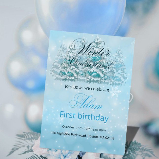 Winter Onederland Primeiro Convite de Aniversário (Criador carregado)