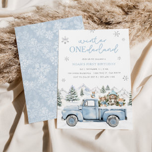 Winter Onederland Primeiro Convite de Aniversário