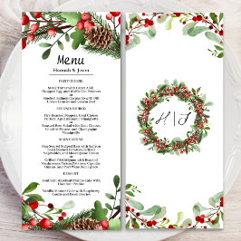 Winter Red Berries Wreath | Menu Casamento de Nata