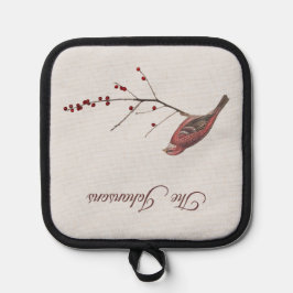 Winter Rosy Bullfinch Bird Winterberry Holly