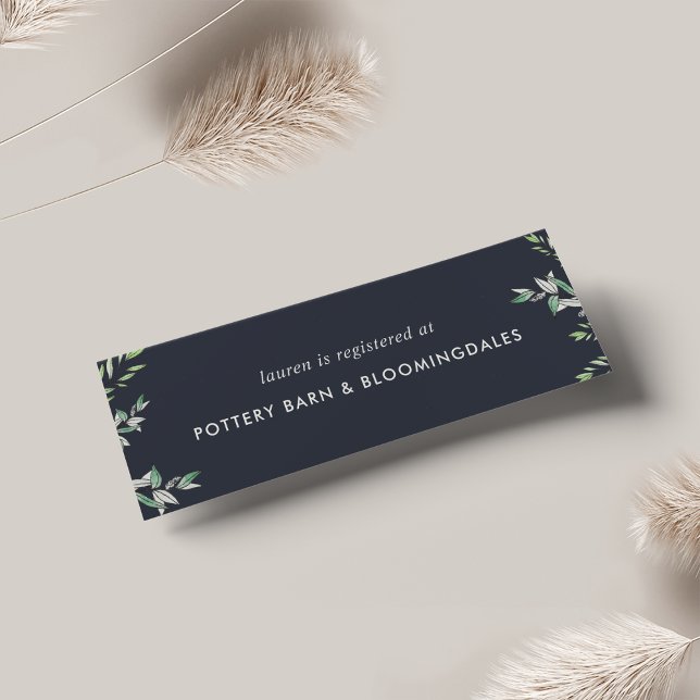 Winter Sage Bridal Registry Insert Cards | Mini (Criador carregado)