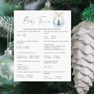 Winter Snow Baby Trivia Jogo Chá de fraldas