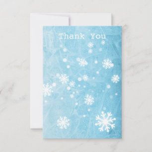 Winter Snow General Obrigado Flat Card