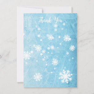 Winter Snow General Obrigado Graves Text Flat Card
