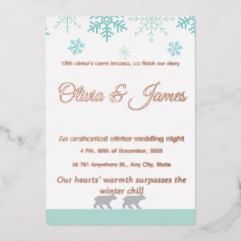 Winter Snowflake Wedding Invitation​