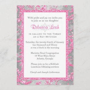 Winter Wonderland Bat Mitzvah Convite 2