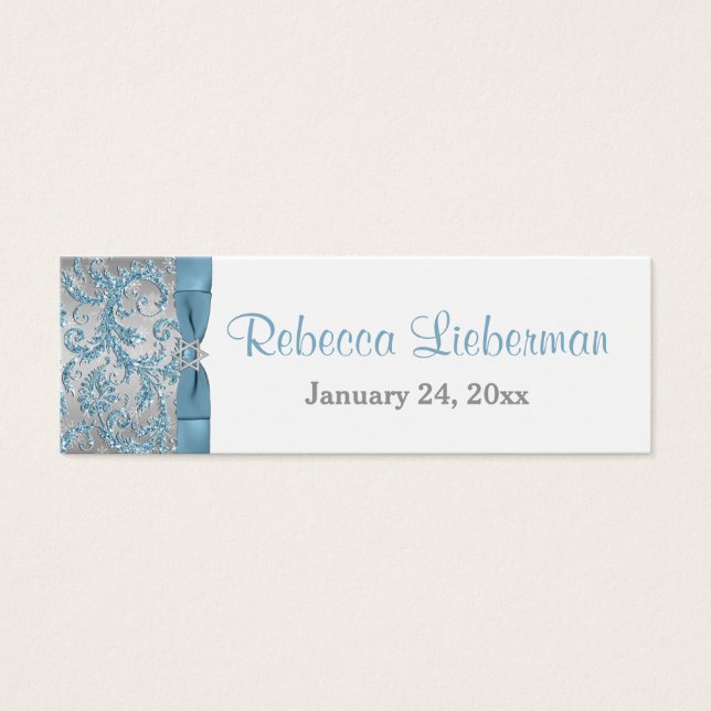 Winter Wonderland Bat Mitzvah Favor Tag 2 (Frente)