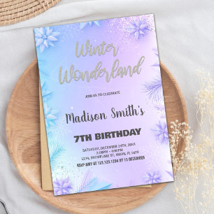 Winter Wonderland Birthday - Convites de aniversár