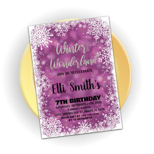 Winter Wonderland Birthday - Convites de aniversár