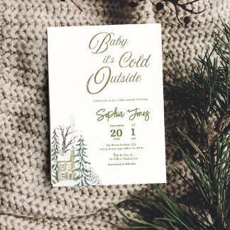 Winter Wonderland Convite para Chá de fraldas