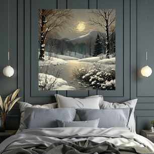 Winter Wonderland Snow Landscape Art Impressão