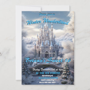 Winter Wonderland Sweet 16 Convite