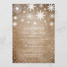 Winter Wonderland Sweet 16 Convite