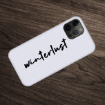 Winterust | Natal moderno minimalista<br><div class="desc">Simples,  na moda,  "winterlust" cita a capa de telefone de arte no estilo moderno minimalista de escrita manual inspirada pelo amor do inverno,  natal,  xmas,  neve e dias aconchegantes!</div>