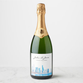 Wintery Chicago Skyline Sparparte Win Personalizad