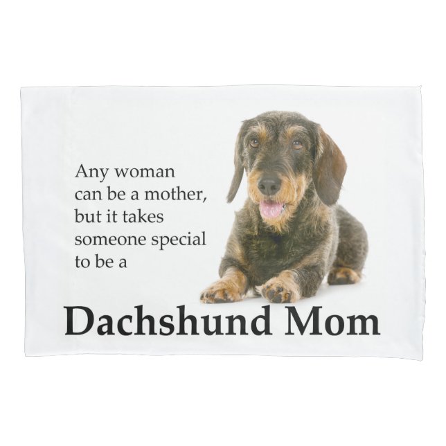 Wirehaired Dachshund Mãe Pillowcase (Frente)