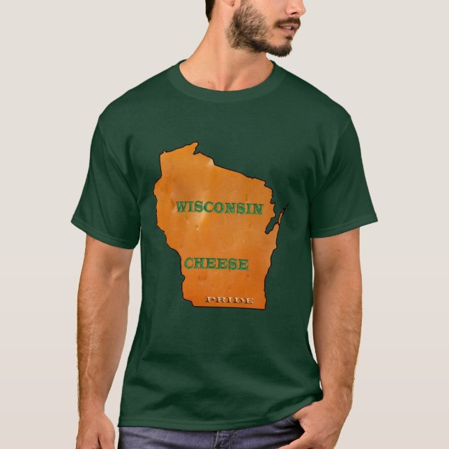 Wisconsin Cheese Pride Map Men Unisex TDZ T-Shirt (Frente)
