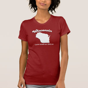 Wisconsin - cheiro vindo nosso t-shirt do ar da