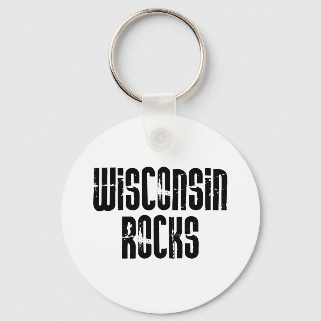 Wisconsin Rocks Chaveiro (Frente)