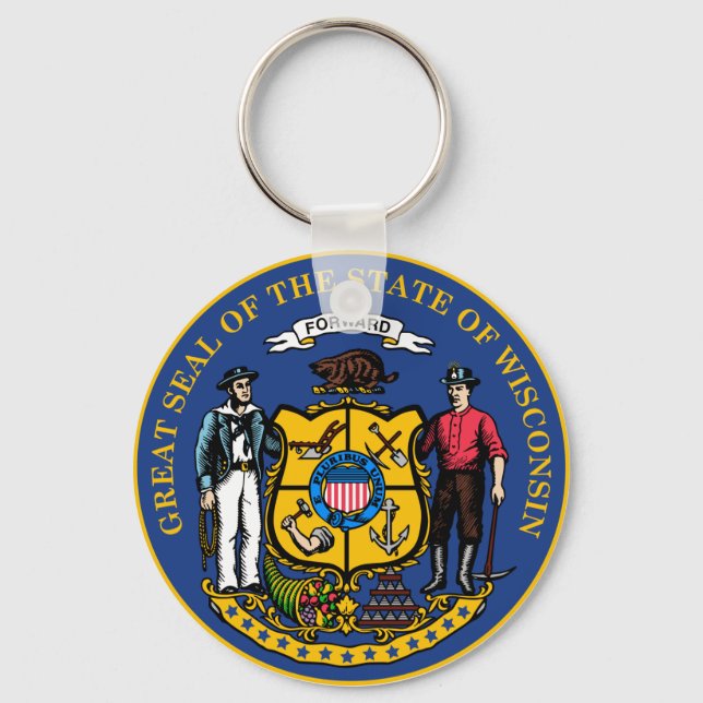 Wisconsin State Seal Chaveiro (Frente)