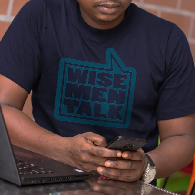 "Wise men talk" significa citar camiseta azul-lacr (Criador carregado)