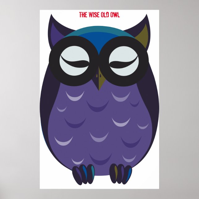 Wise Old Owl Poster (Frente)
