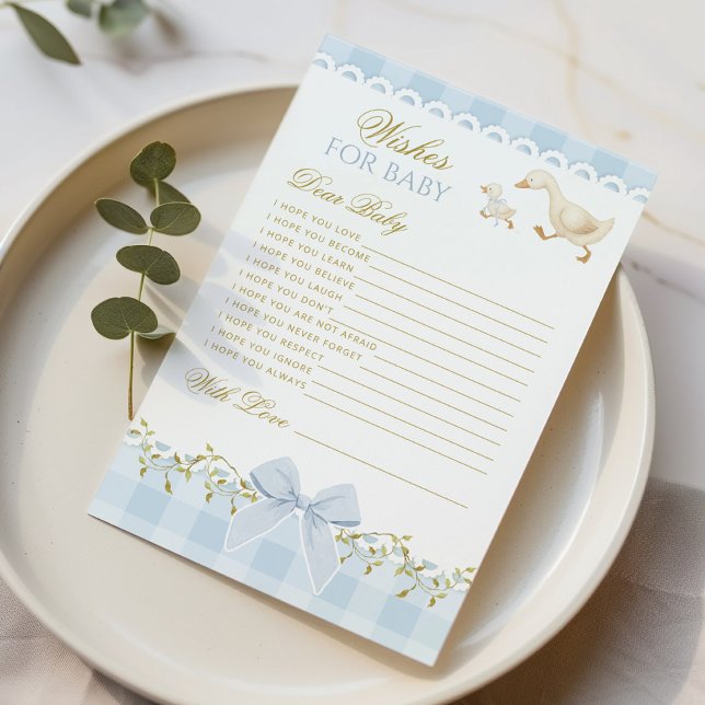 Wishes for Baby Silly Goose Blue Gingham Coquette (Criador carregado)