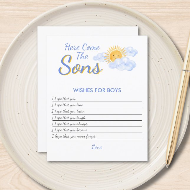 Wishes For Boys Baby Shower Game (Criador carregado)