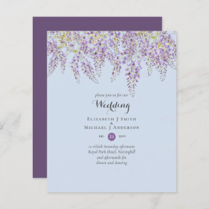 Wisteria Floral Garden Lavanda Casamento Dusty Blu