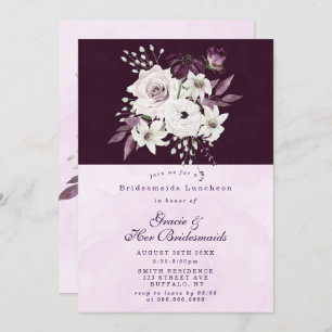 Wisteria Lilac Rosa Bridesmaids Luncheon Invite